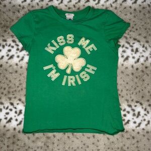 Old Navy Green Tee with Shamrock Design
